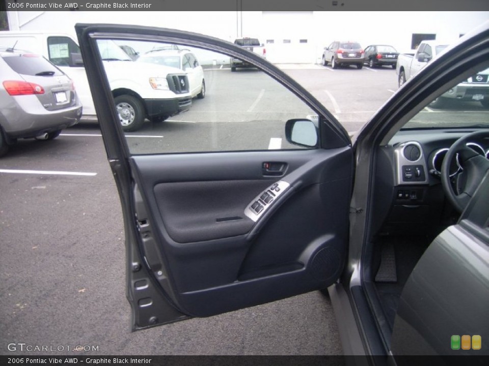 Graphite Black Interior Door Panel for the 2006 Pontiac Vibe AWD #55915461