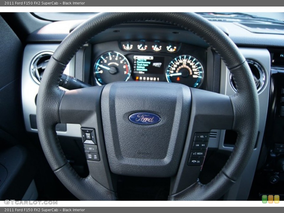 Black Interior Steering Wheel for the 2011 Ford F150 FX2 SuperCab #55916055