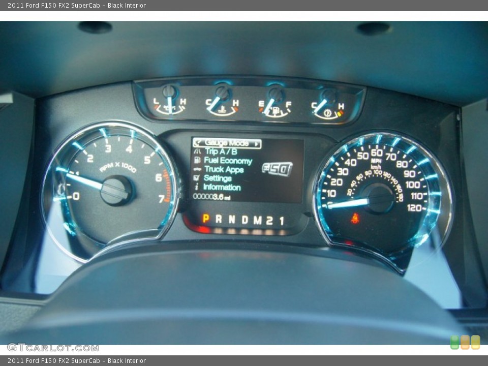 Black Interior Gauges for the 2011 Ford F150 FX2 SuperCab #55916064