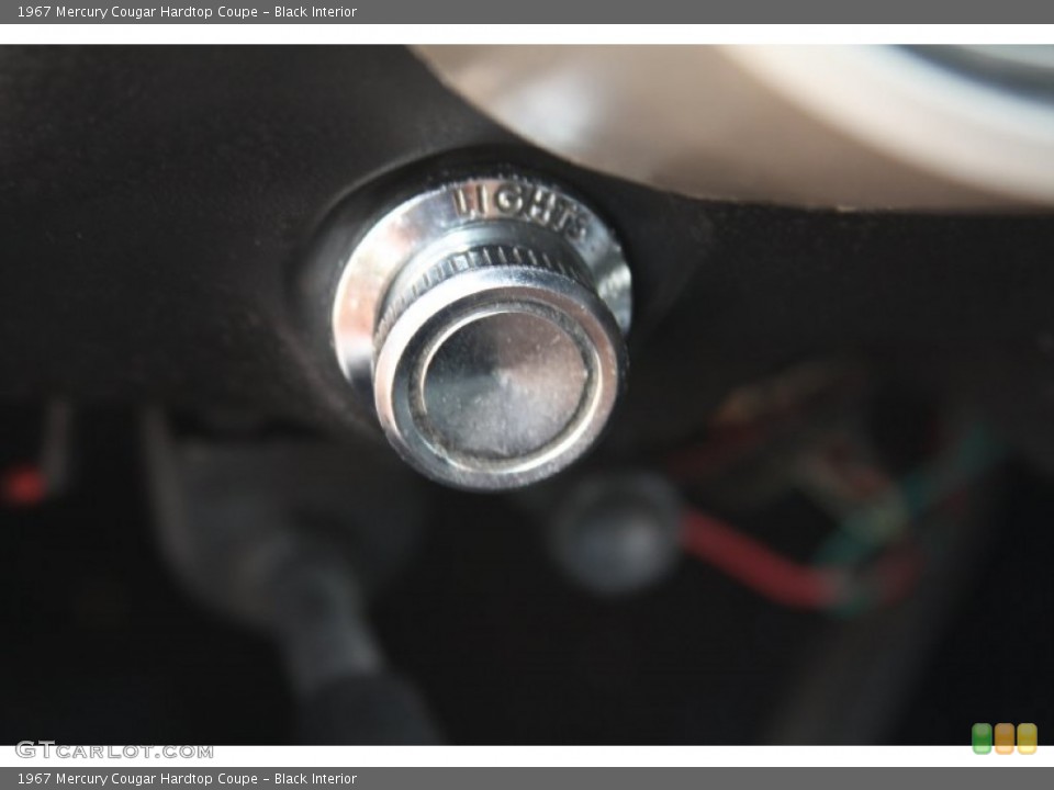 Black Interior Controls for the 1967 Mercury Cougar Hardtop Coupe #55920003