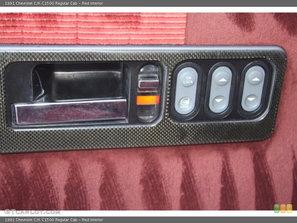 Red Interior Controls for the 1991 Chevrolet C/K C1500 Regular Cab #55920339