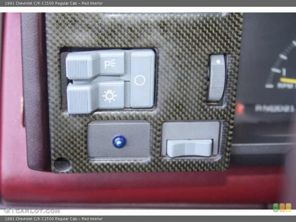 Red Interior Controls for the 1991 Chevrolet C/K C1500 Regular Cab #55920408