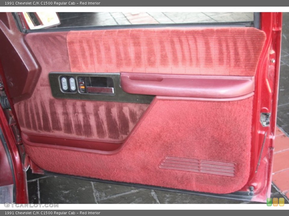 Red Interior Door Panel for the 1991 Chevrolet C/K C1500 Regular Cab #55920432