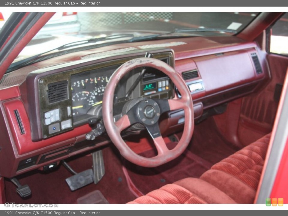 Red Interior Dashboard for the 1991 Chevrolet C/K C1500 Regular Cab #55920462