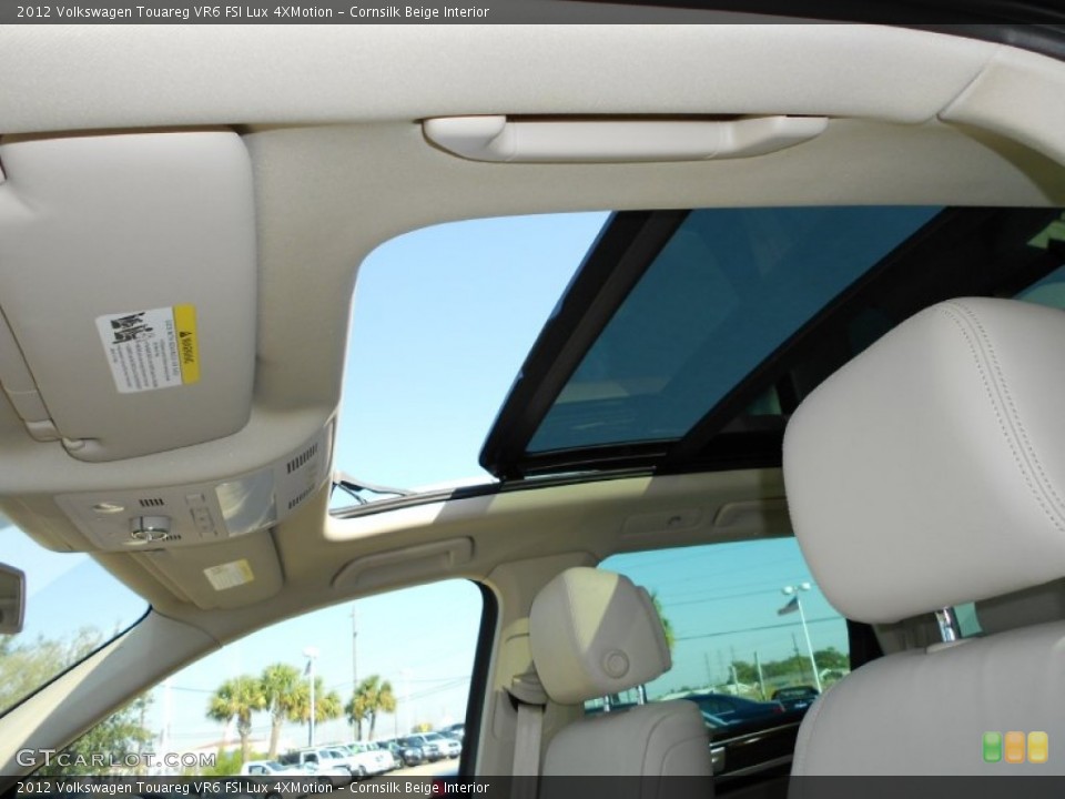 Cornsilk Beige Interior Sunroof for the 2012 Volkswagen Touareg VR6 FSI Lux 4XMotion #55921404