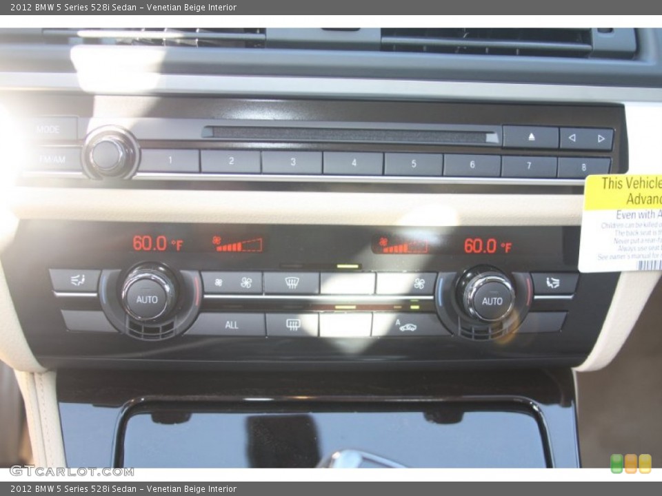 Venetian Beige Interior Controls for the 2012 BMW 5 Series 528i Sedan #55922002