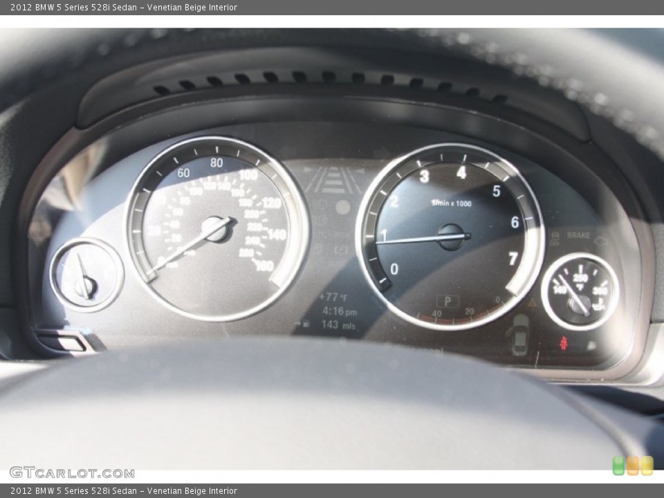 Venetian Beige Interior Gauges for the 2012 BMW 5 Series 528i Sedan #55922064