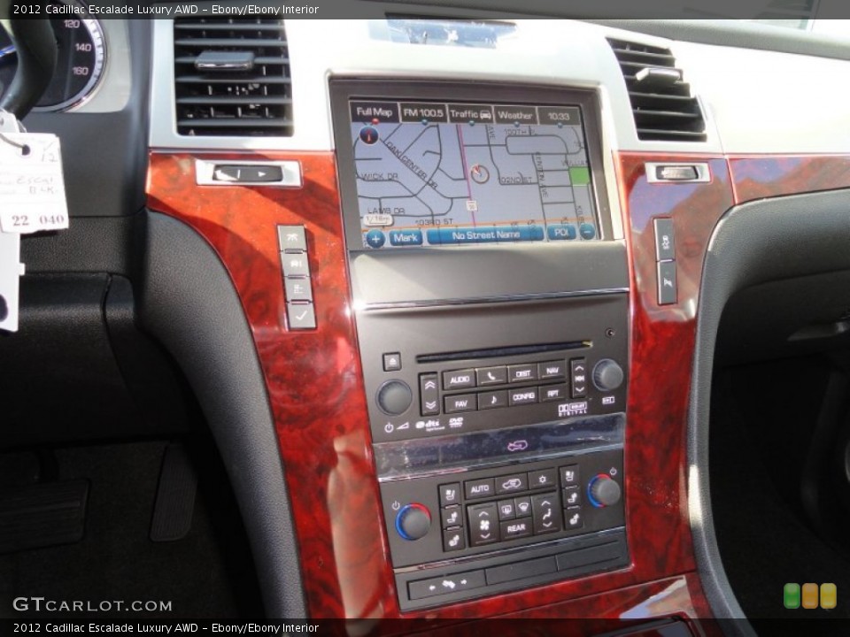 Ebony/Ebony Interior Controls for the 2012 Cadillac Escalade Luxury AWD #55922719