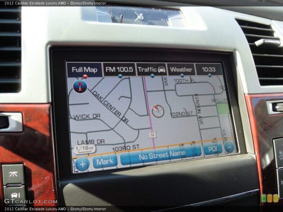 Ebony/Ebony Interior Navigation for the 2012 Cadillac Escalade Luxury AWD #55922739