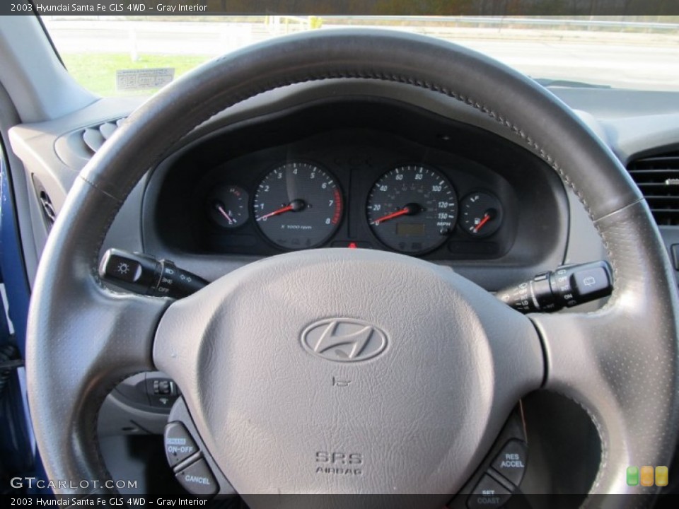 Gray Interior Steering Wheel for the 2003 Hyundai Santa Fe GLS 4WD #55922937