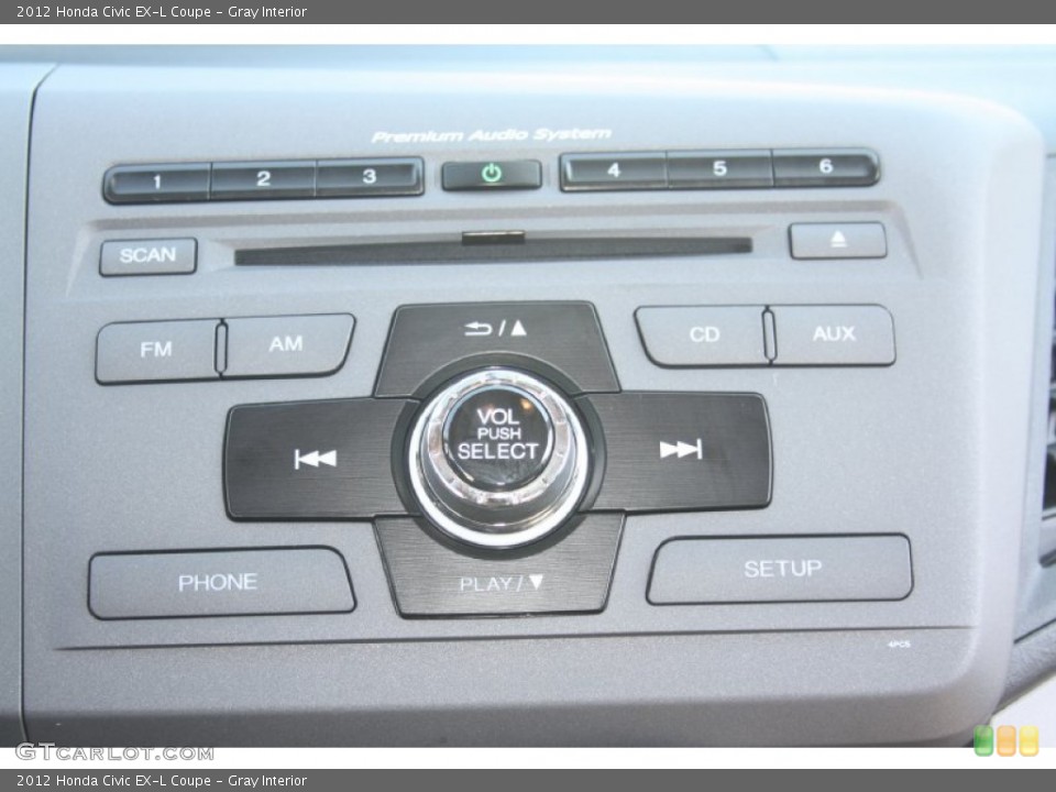 Gray Interior Controls for the 2012 Honda Civic EX-L Coupe #55925528