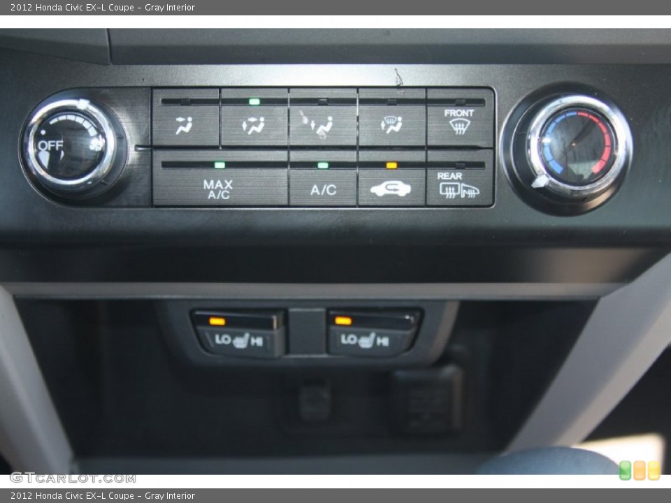 Gray Interior Controls for the 2012 Honda Civic EX-L Coupe #55925538