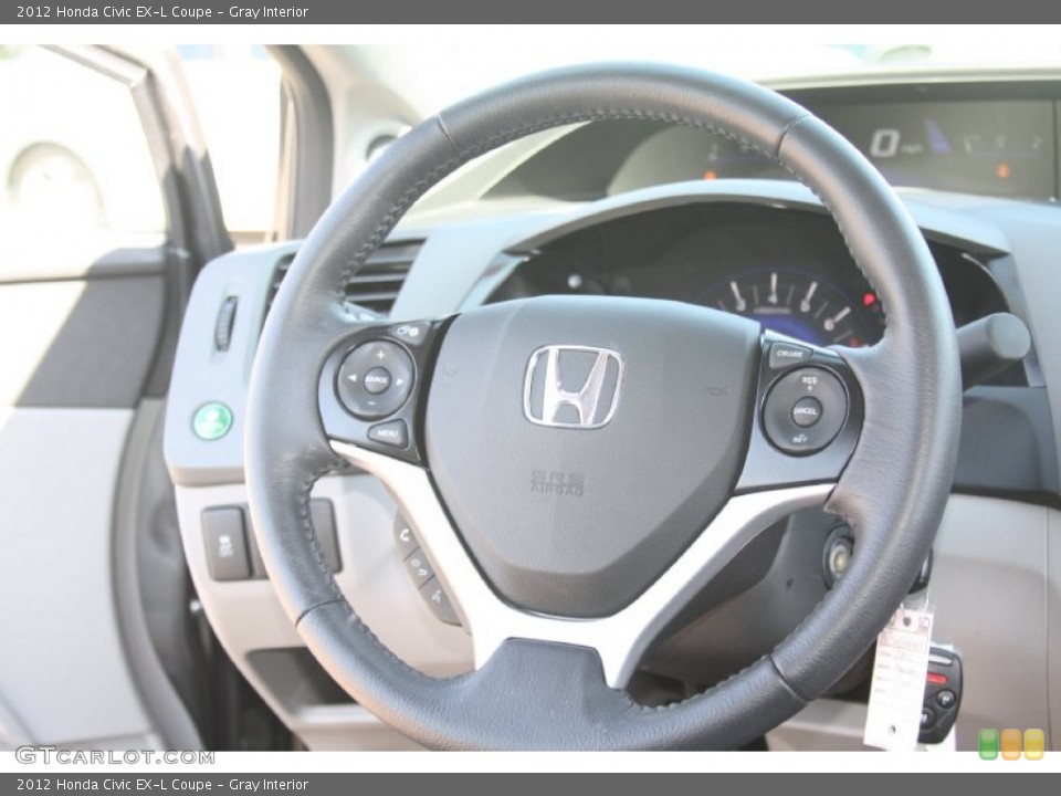 Gray Interior Steering Wheel for the 2012 Honda Civic EX-L Coupe #55925642