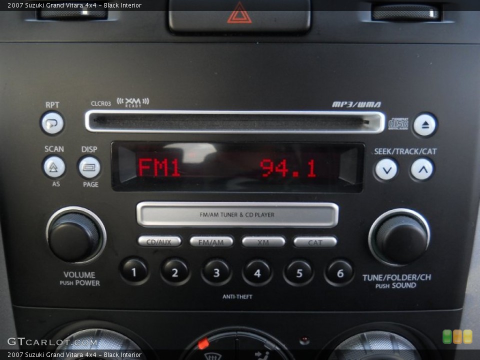 Black Interior Audio System for the 2007 Suzuki Grand Vitara 4x4 #55929106