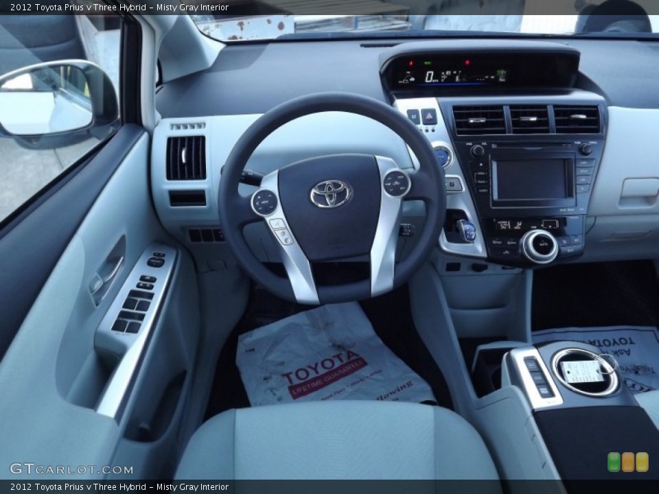 Misty Gray Interior Dashboard for the 2012 Toyota Prius v Three Hybrid #55931976