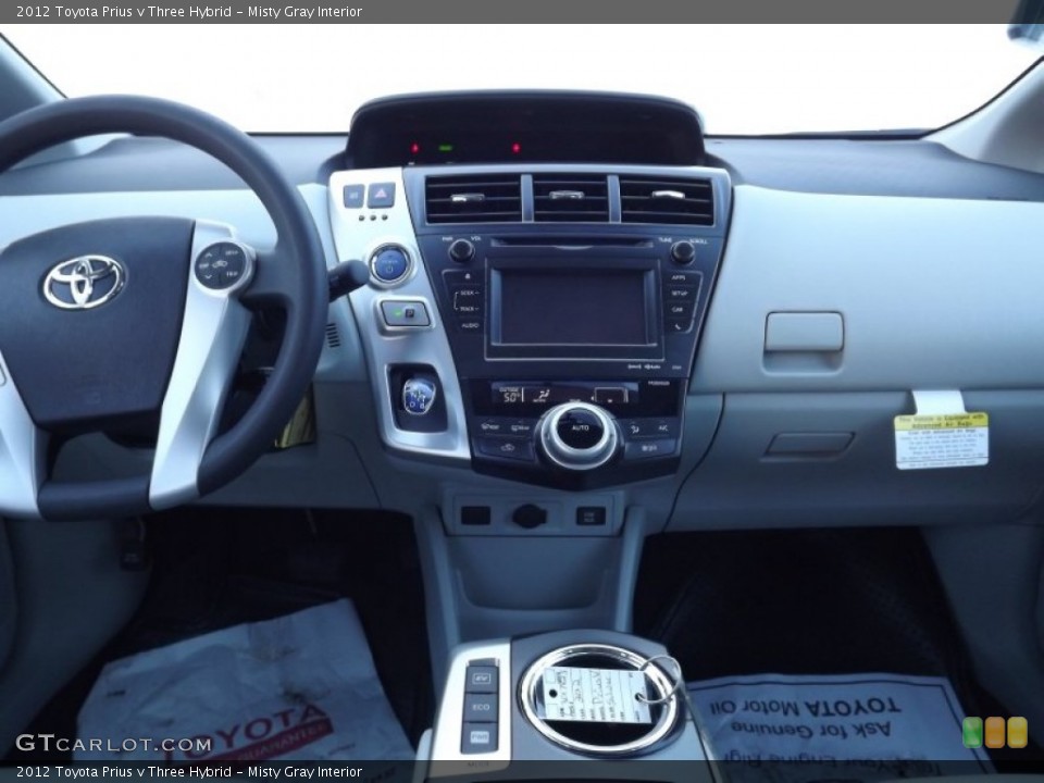 Misty Gray Interior Controls for the 2012 Toyota Prius v Three Hybrid #55931984