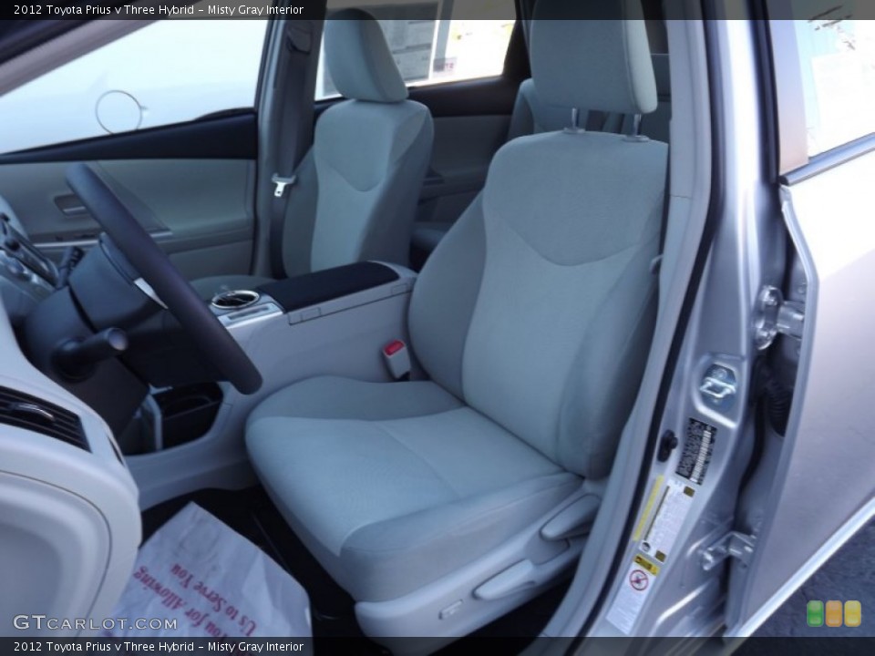 Misty Gray Interior Photo for the 2012 Toyota Prius v Three Hybrid #55932015