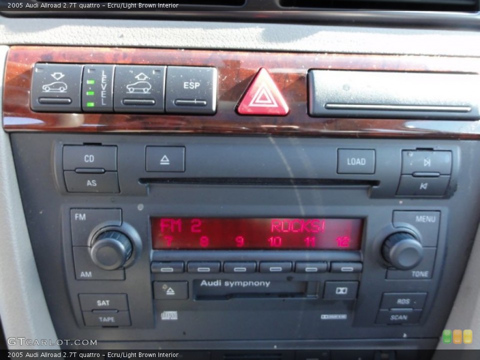 Ecru/Light Brown Interior Audio System for the 2005 Audi Allroad 2.7T quattro #55935435