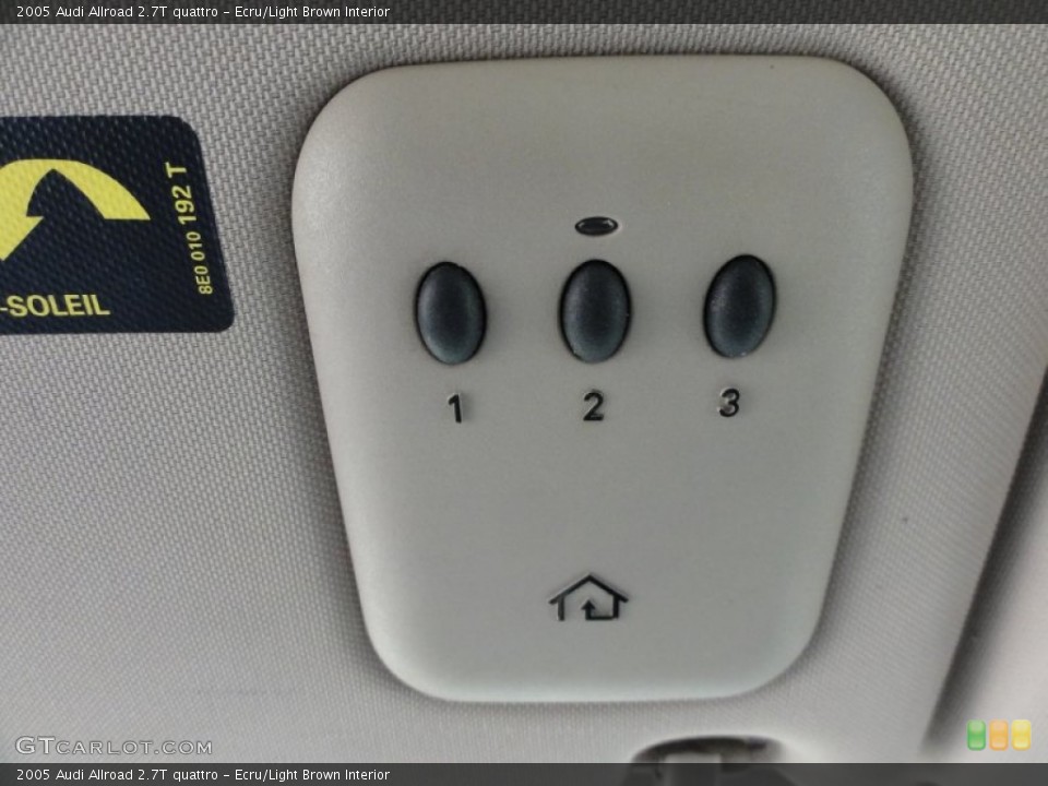 Ecru/Light Brown Interior Controls for the 2005 Audi Allroad 2.7T quattro #55935468