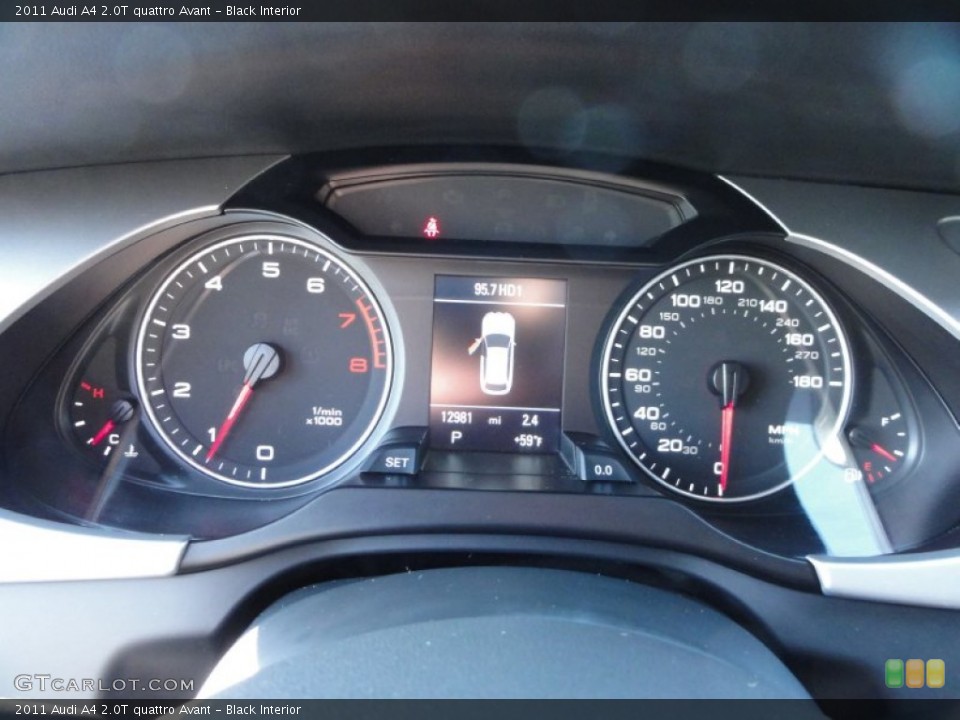 Black Interior Gauges for the 2011 Audi A4 2.0T quattro Avant #55938684