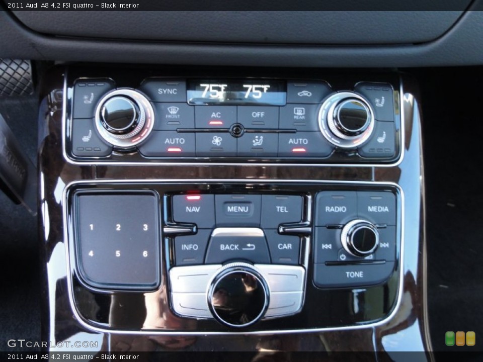 Black Interior Controls for the 2011 Audi A8 4.2 FSI quattro #55939041
