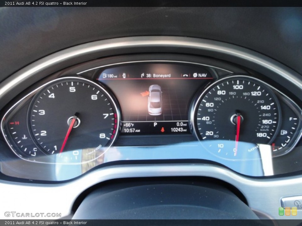 Black Interior Gauges for the 2011 Audi A8 4.2 FSI quattro #55939068