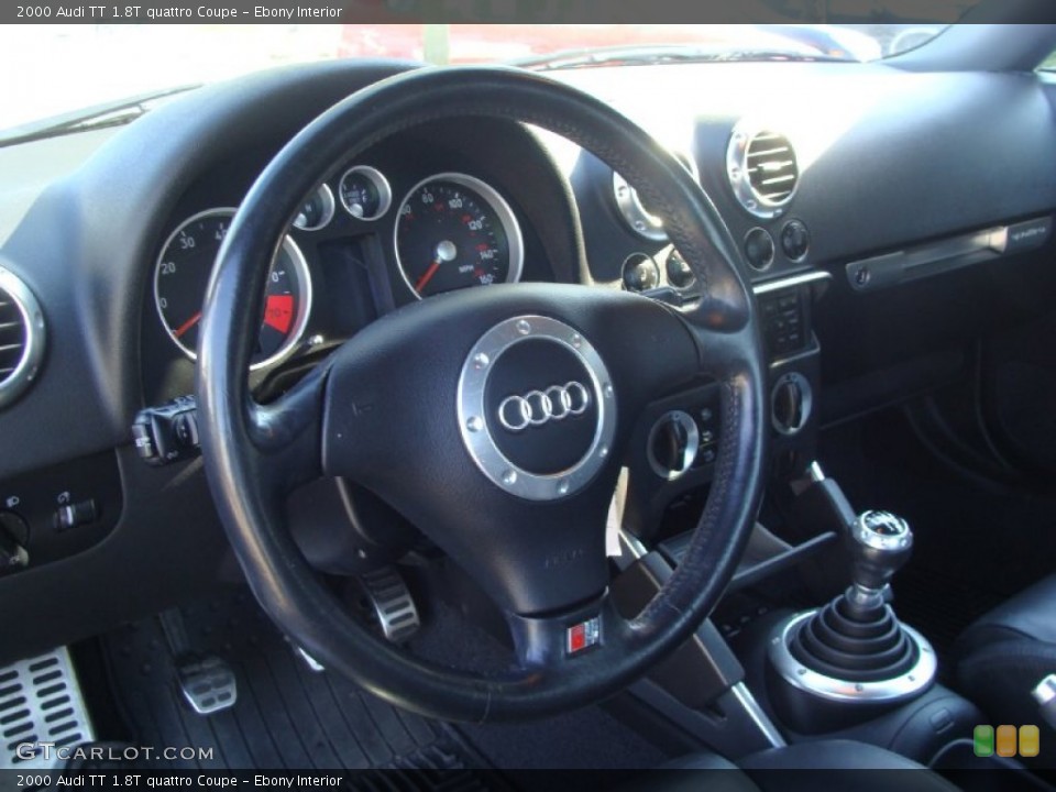 Ebony Interior Steering Wheel for the 2000 Audi TT 1.8T quattro Coupe #55940338