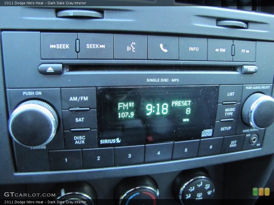 Dark Slate Gray Interior Audio System for the 2011 Dodge Nitro Heat #55941799