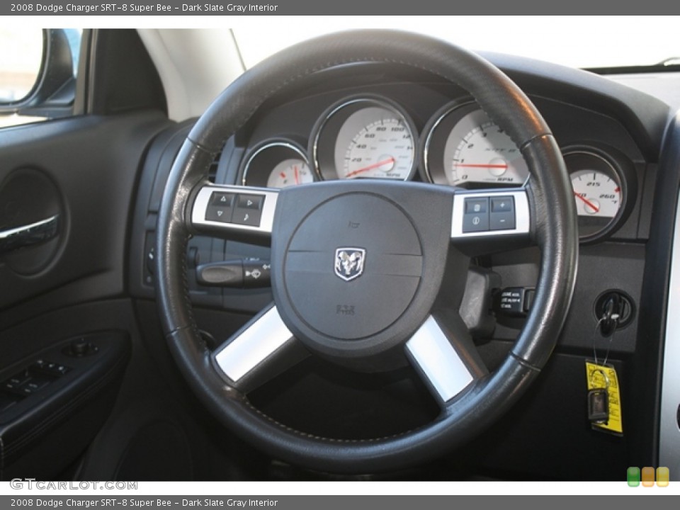 Dark Slate Gray Interior Steering Wheel for the 2008 Dodge Charger SRT-8 Super Bee #55944391