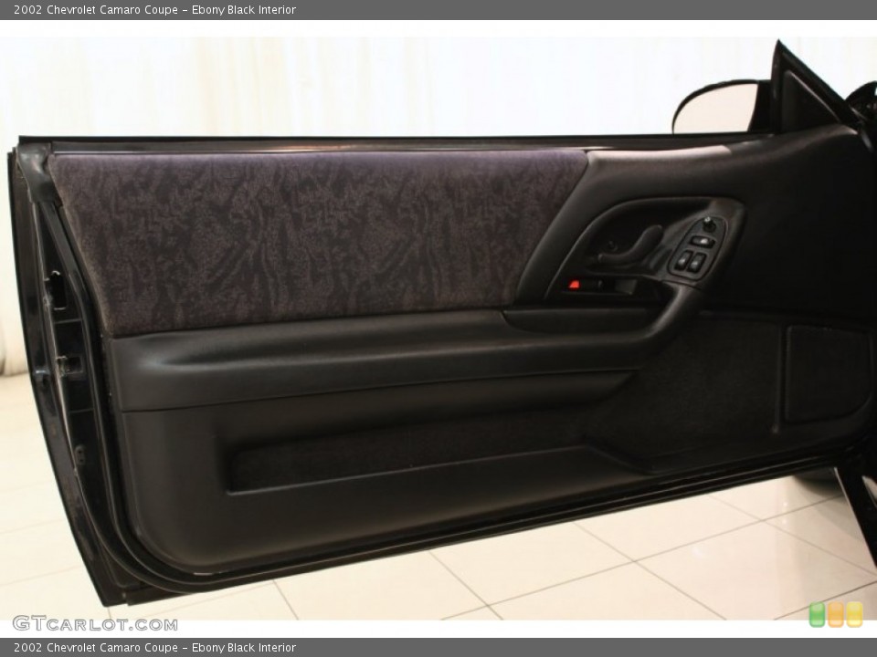 Ebony Black Interior Door Panel for the 2002 Chevrolet Camaro Coupe #55945504