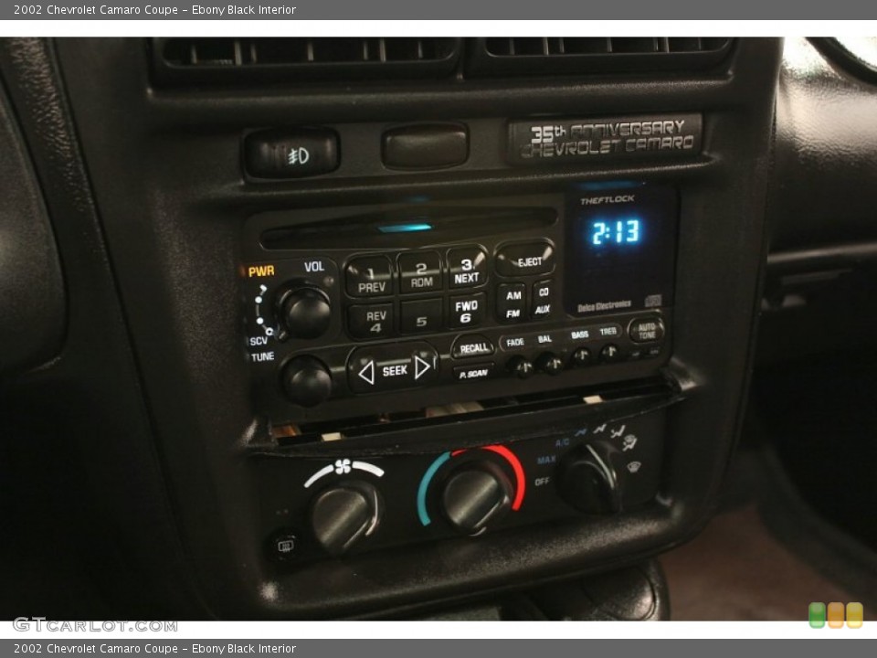 Ebony Black Interior Controls for the 2002 Chevrolet Camaro Coupe #55945540