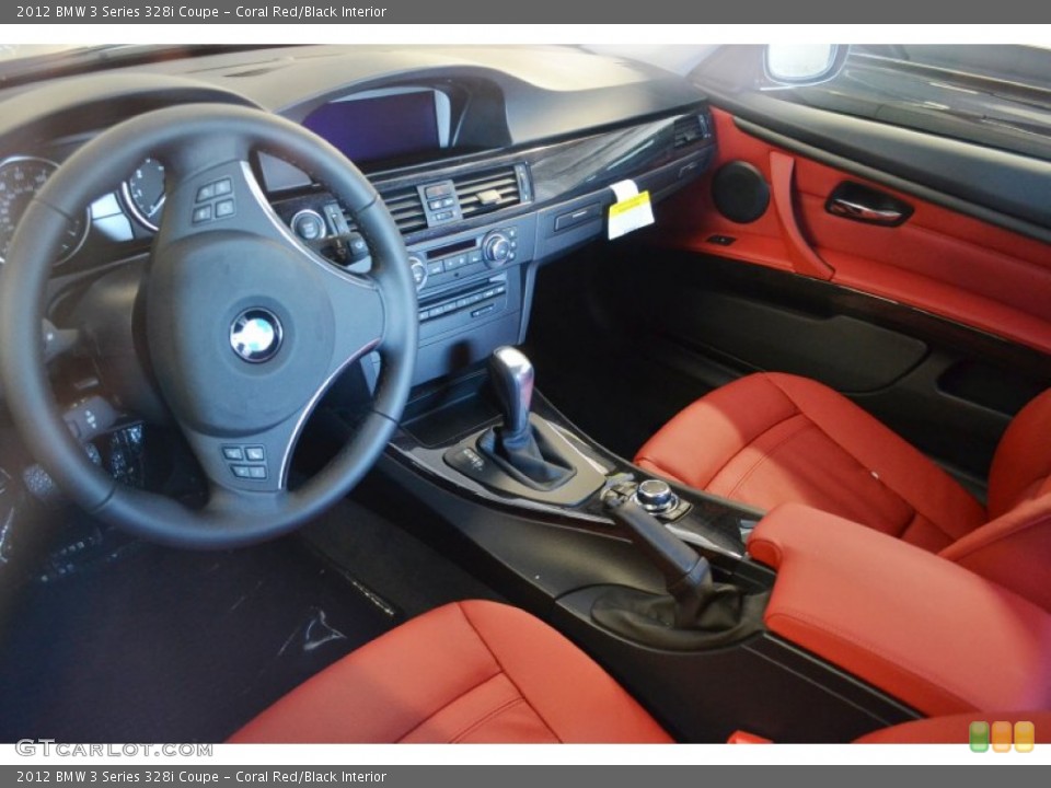 Coral Red/Black Interior Prime Interior for the 2012 BMW 3 Series 328i Coupe #55946641