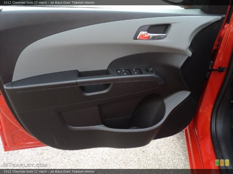 Jet Black/Dark Titanium Interior Door Panel for the 2012 Chevrolet Sonic LT Hatch #55947859