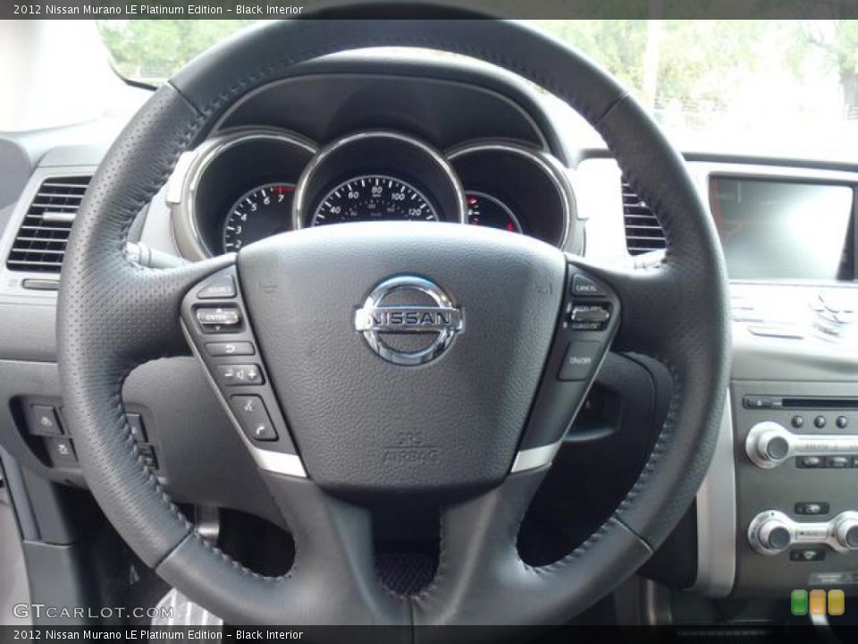 Black Interior Steering Wheel for the 2012 Nissan Murano LE Platinum Edition #55949269
