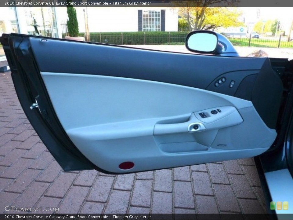 Titanium Gray Interior Door Panel for the 2010 Chevrolet Corvette Callaway Grand Sport Convertible #55949671