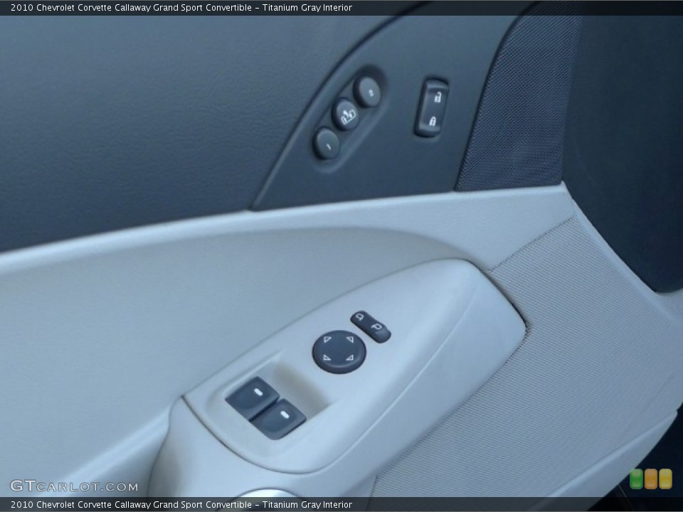 Titanium Gray Interior Controls for the 2010 Chevrolet Corvette Callaway Grand Sport Convertible #55949683