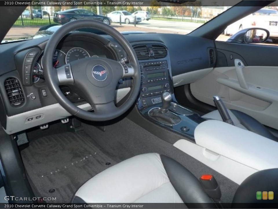 Titanium Gray 2010 Chevrolet Corvette Interiors