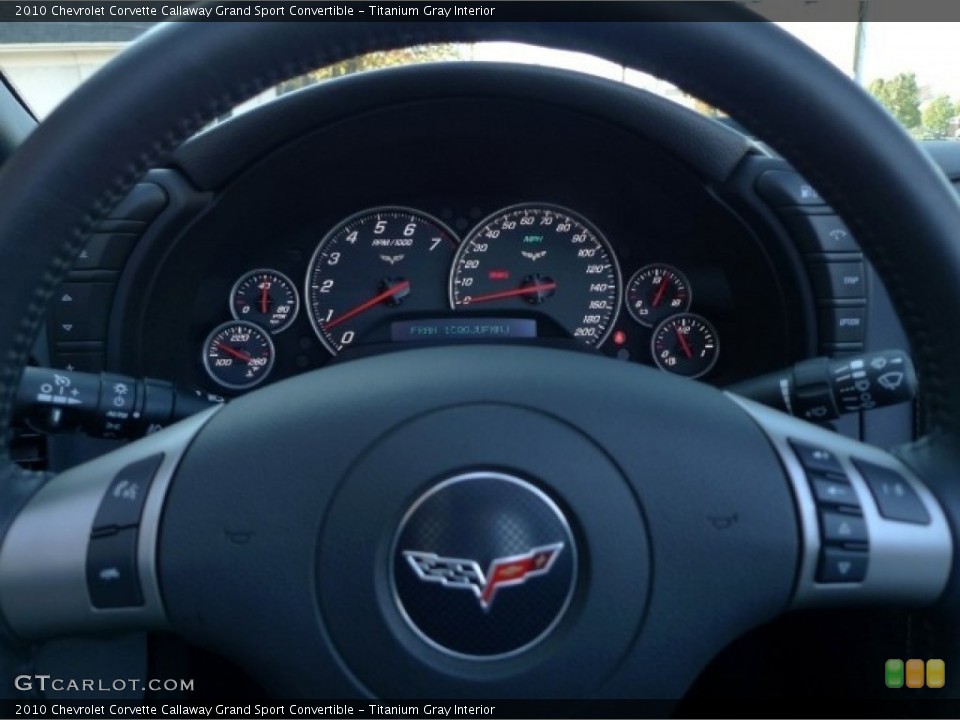 Titanium Gray Interior Gauges for the 2010 Chevrolet Corvette Callaway Grand Sport Convertible #55949740