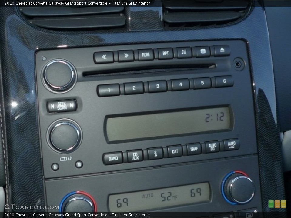 Titanium Gray Interior Audio System for the 2010 Chevrolet Corvette Callaway Grand Sport Convertible #55949782