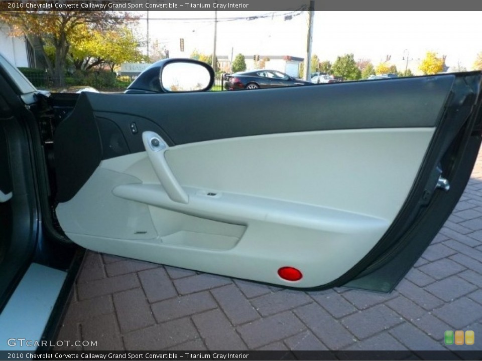 Titanium Gray Interior Door Panel for the 2010 Chevrolet Corvette Callaway Grand Sport Convertible #55949815