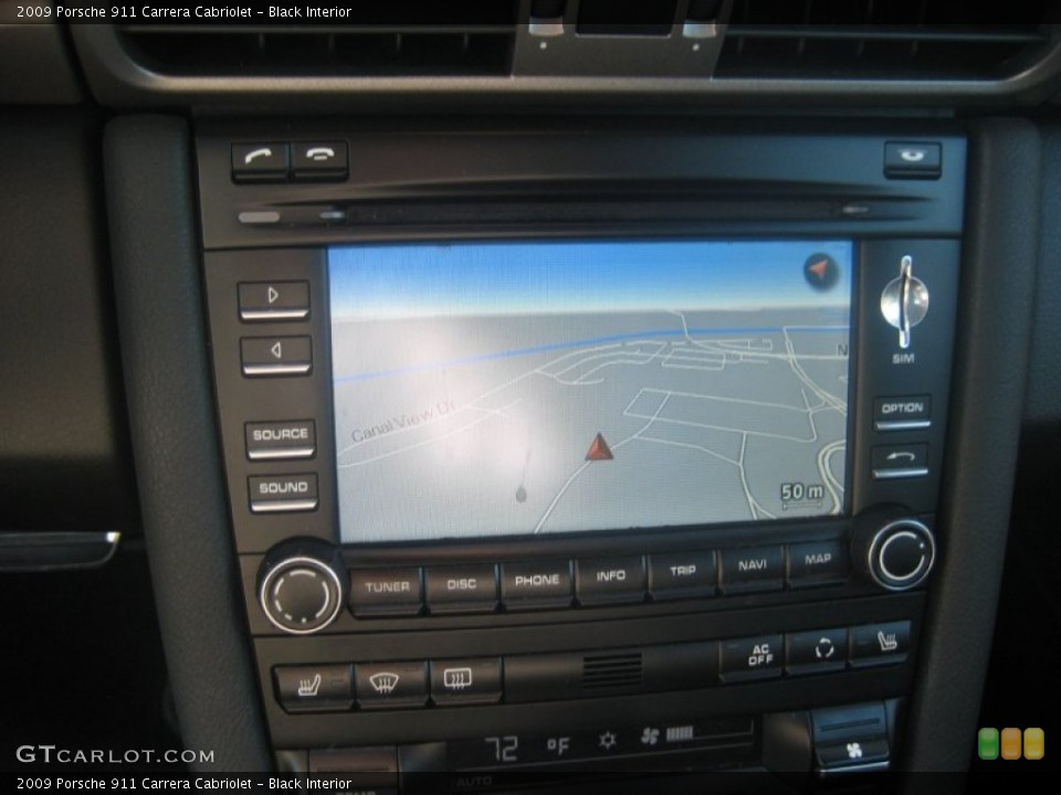 Black Interior Navigation for the 2009 Porsche 911 Carrera Cabriolet #55950349