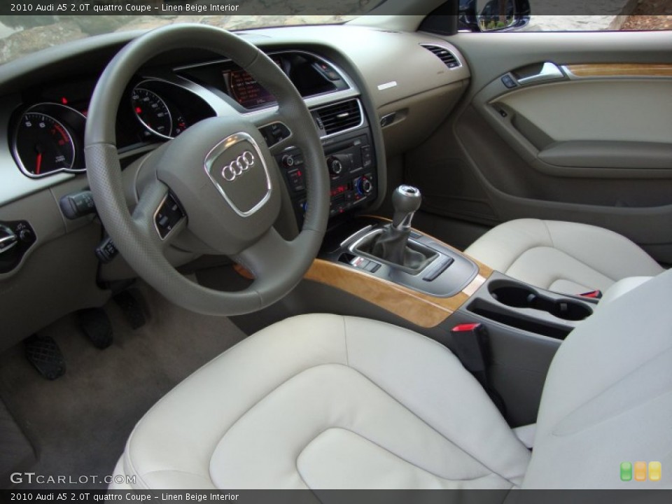 Linen Beige Interior Prime Interior for the 2010 Audi A5 2.0T quattro Coupe #55950823
