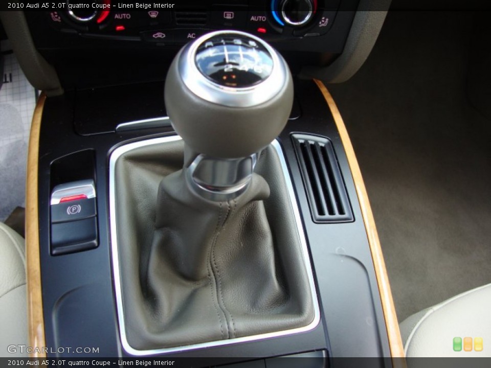 Linen Beige Interior Transmission for the 2010 Audi A5 2.0T quattro Coupe #55950856