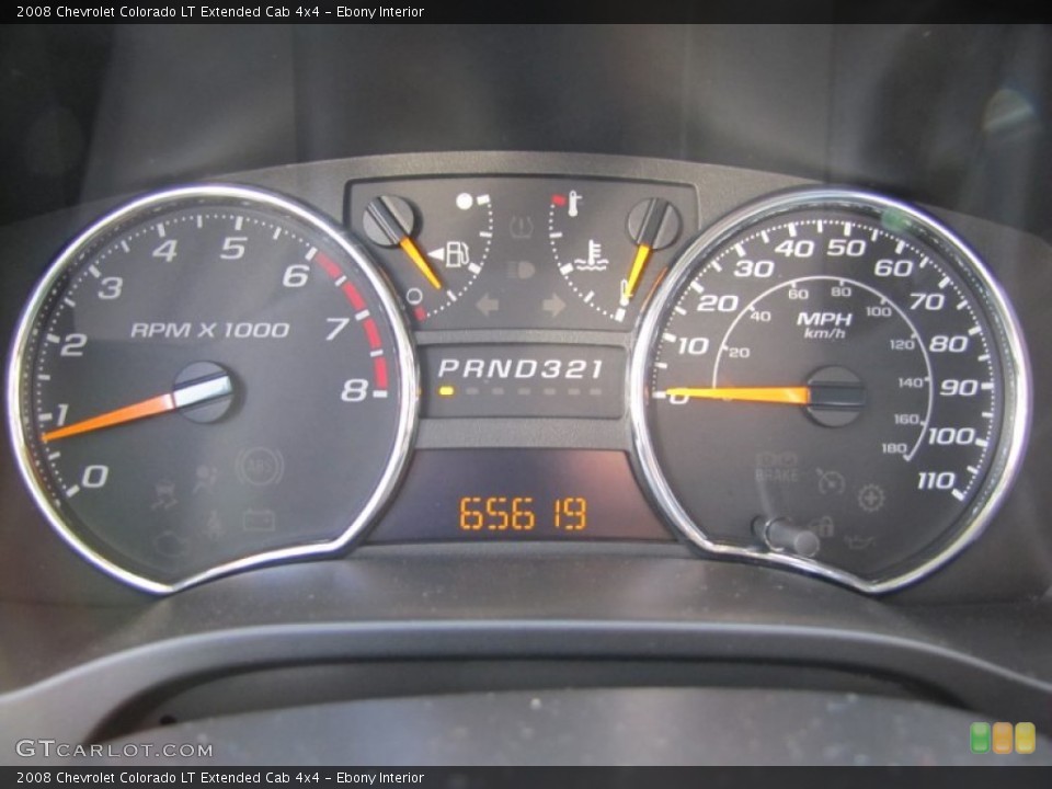 Ebony Interior Gauges for the 2008 Chevrolet Colorado LT Extended Cab 4x4 #55952155