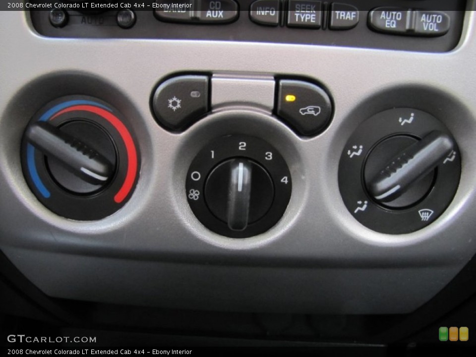 Ebony Interior Controls for the 2008 Chevrolet Colorado LT Extended Cab 4x4 #55952206