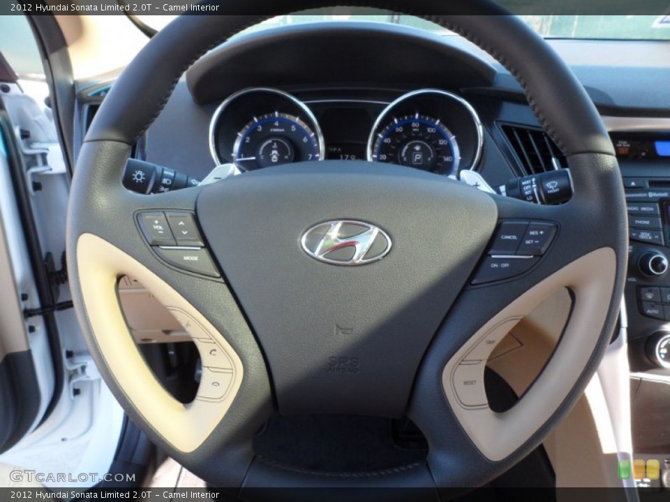 Camel Interior Steering Wheel for the 2012 Hyundai Sonata Limited 2.0T #55953079