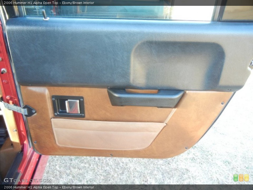 Ebony/Brown Interior Door Panel for the 2006 Hummer H1 Alpha Open Top #55953685