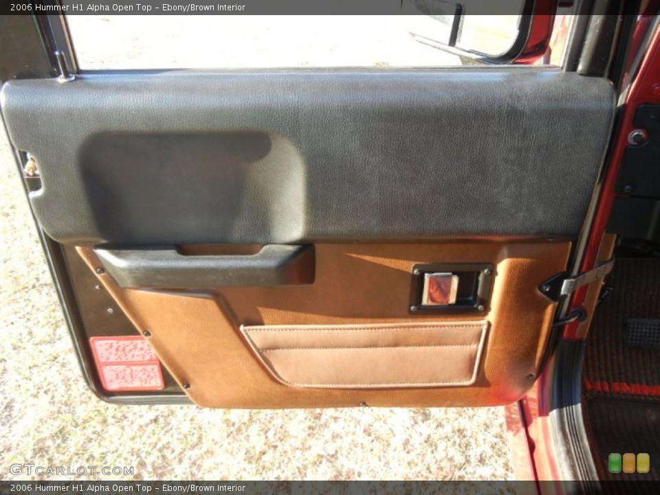 Ebony/Brown Interior Door Panel for the 2006 Hummer H1 Alpha Open Top #55953718