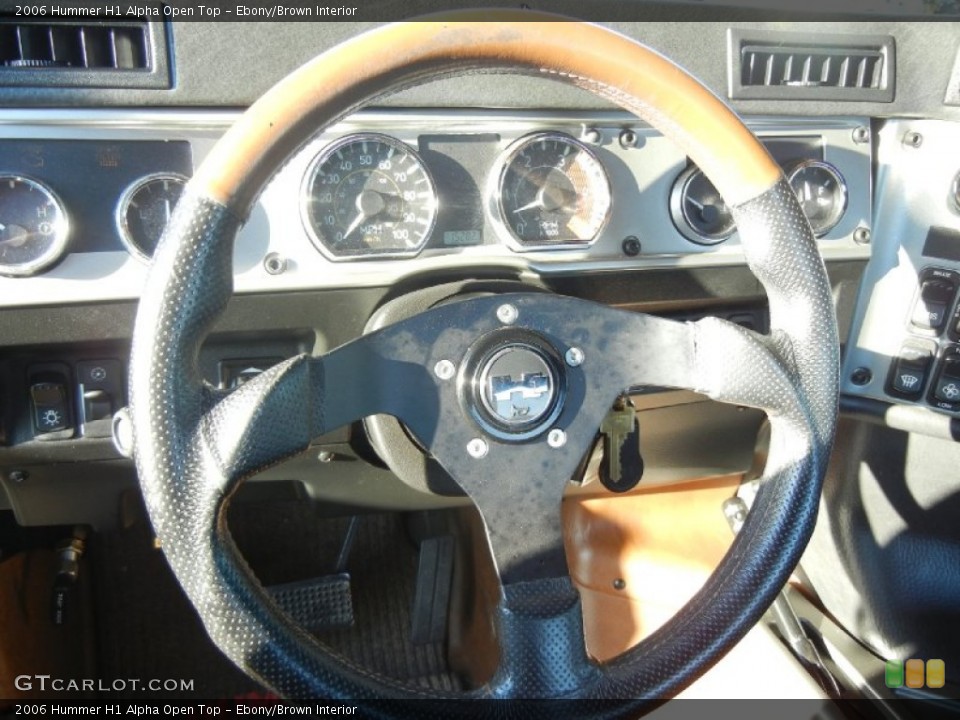 Ebony/Brown Interior Steering Wheel for the 2006 Hummer H1 Alpha Open Top #55953724