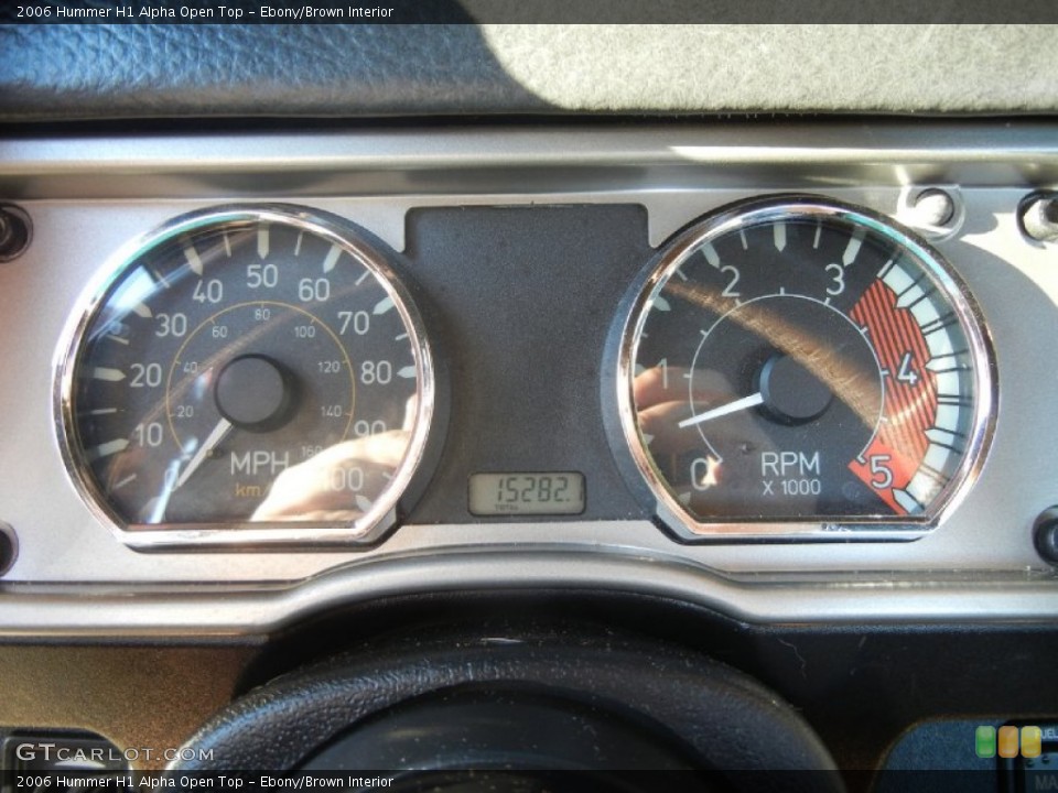 Ebony/Brown Interior Gauges for the 2006 Hummer H1 Alpha Open Top #55953730